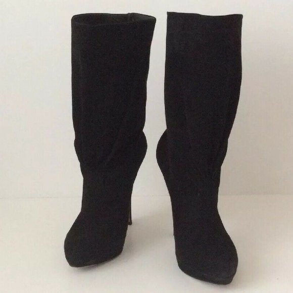 Prada Shoes - PRADA Mid-Calf Boots Black Suede Euro 39 US 8.5-9